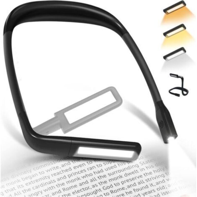 Wiederaufladbare Led-leselampe – 30 Cm Flexibler Arm – 3 Farbtemperaturen – Augenschutz – Zum Lesen Und Stricken