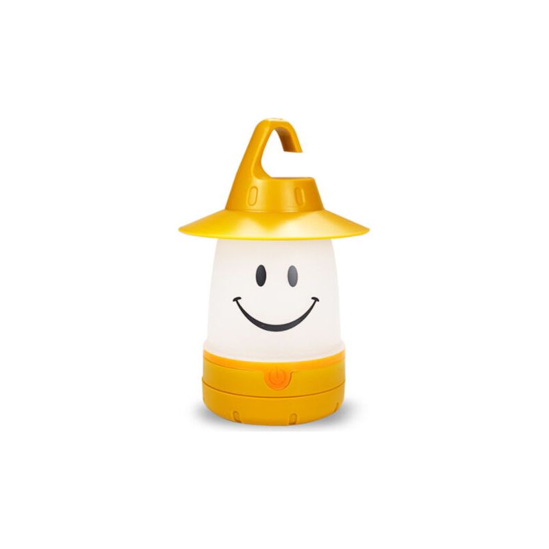Lampe Mit Lachendem Gesicht, Kreatives Accessoire Für Kinderzelte, Campinglampe, Gelb, Batterien Nicht Enthalten