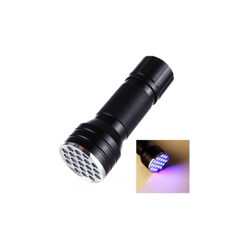 Uv-taschenlampe Mit 21 Ultravioletten Leds, 395 Nm, Für Fluoreszierende Tracer/tierurin/teppiche