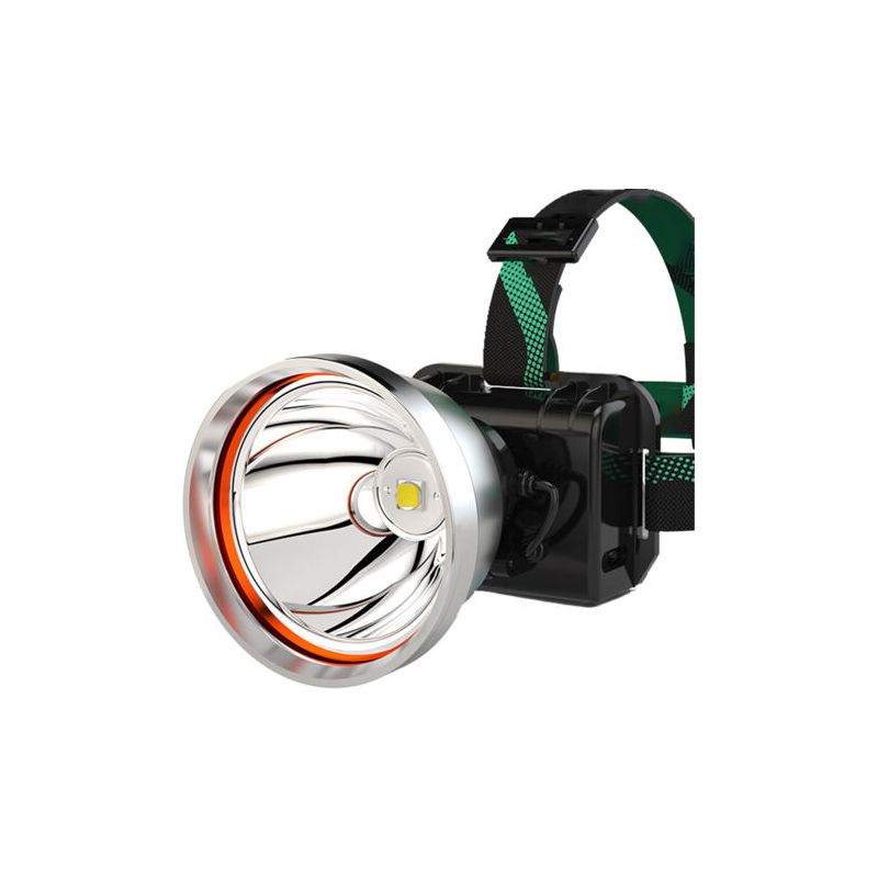 Ultrahelle, Wiederaufladbare Stirnlampe, Batteriebetriebener Scheinwerfer, Geeignet Für Garten, Camping, Angeln, T6-silberring, Weißes Licht, Dual-akku