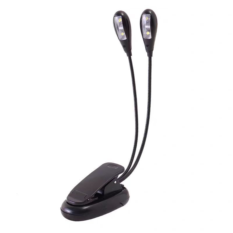 2er-pack Notenpultbeleuchtung – 4 Led-buchleuchten – Klavierbeleuchtung Zum Anklemmen – Betrieb Mit Usb Oder Aa-batterien – Augenschonend Und Tragbar
