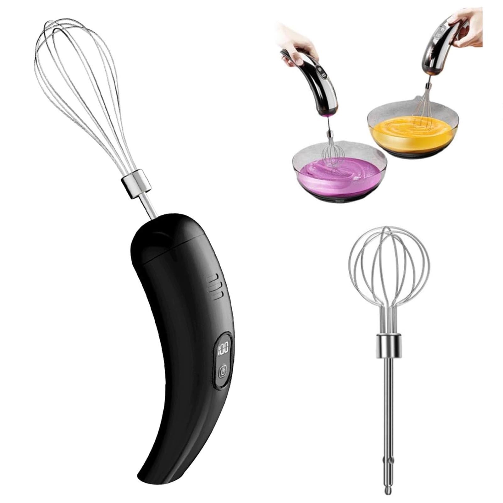Kabelloser Handmixer Mit Ladefunktion – Leistungsstarker Mixer Zum Backen Von Kuchen, Cremes Und Desserts – Ein Muss Für Die Heimische Küche Und Heimwerkerprojekte (schwarz)