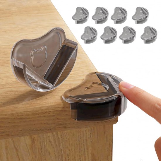 8er-packung Schwarze, Selbstklebende, Stoßdämpfende Eckenschützer Aus Pvc Für Babytische