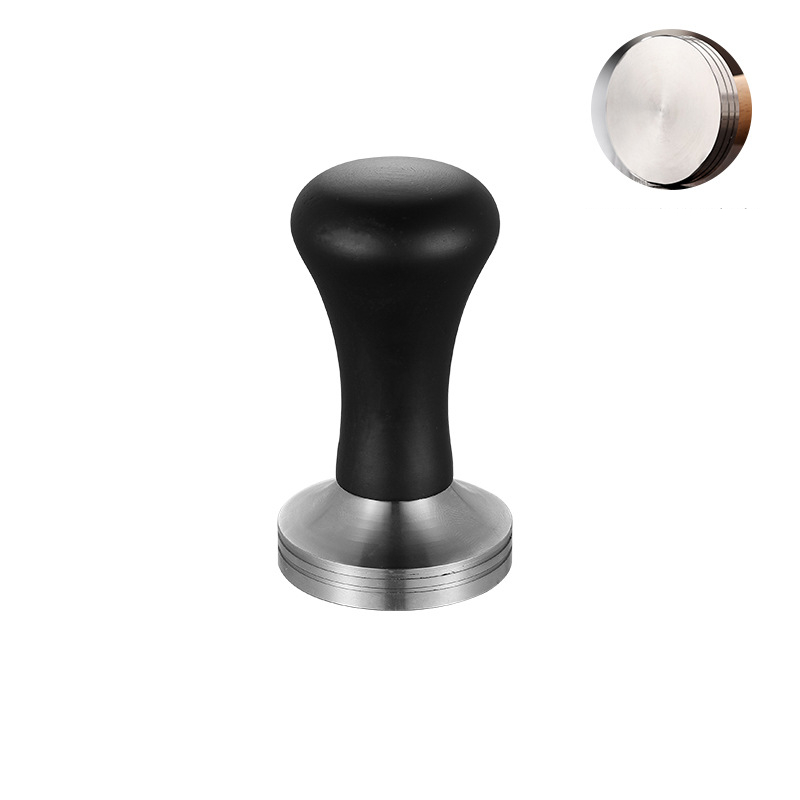 Schwarzer 58-mm-kaffeetamper, Sockel Aus Edelstahl 304, Professioneller Espressotamper, Geeignet Für Siebträger Von Kaffeemaschinen, Barista-werkzeug (58 Mm)