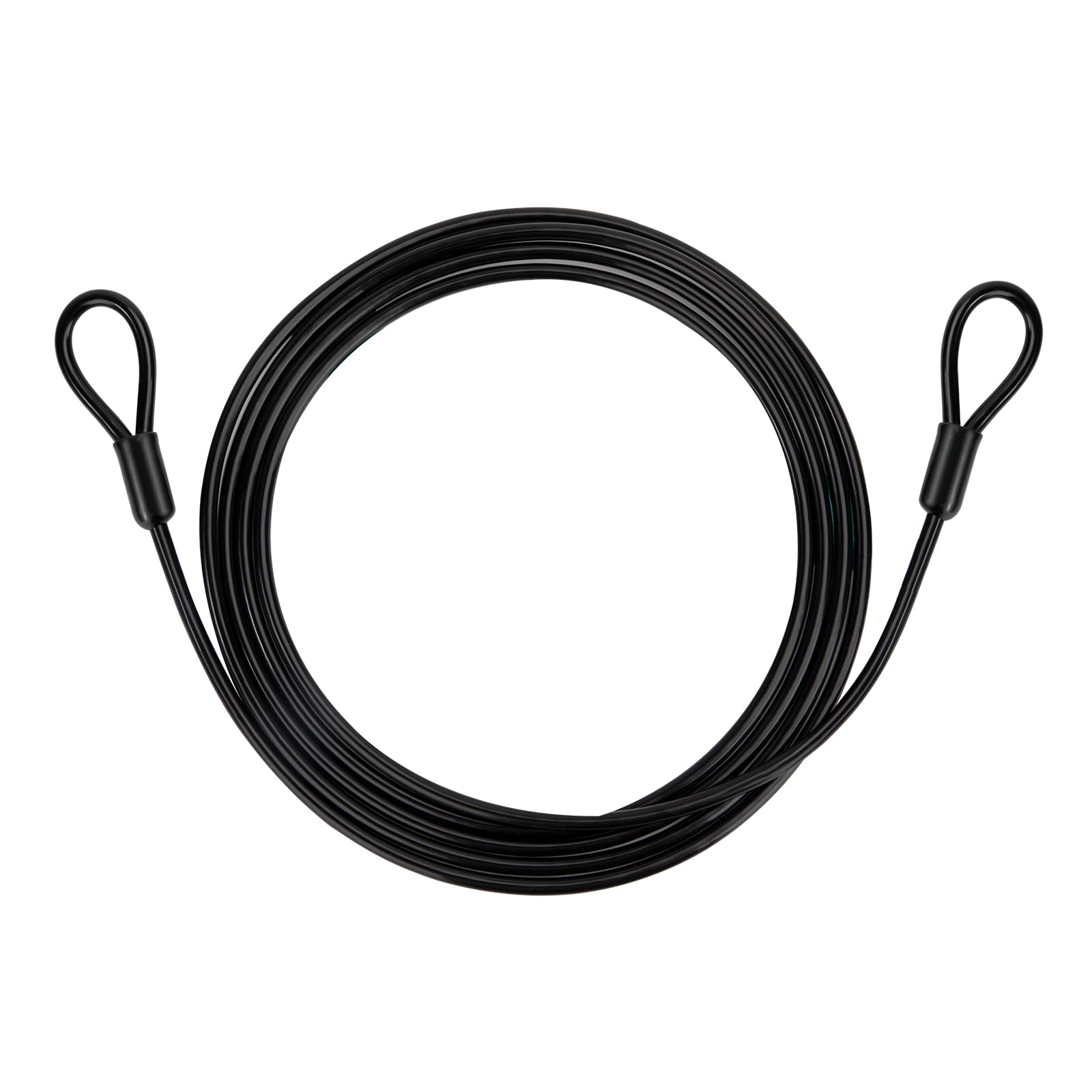 2 M Langes, Robustes Fahrradschlosskabel Mit Pvc-beschichtetem Doppelring, 4 Mm Dickes, Pvc-beschichtetes Vorhängeschloss, Rundes U-schloss