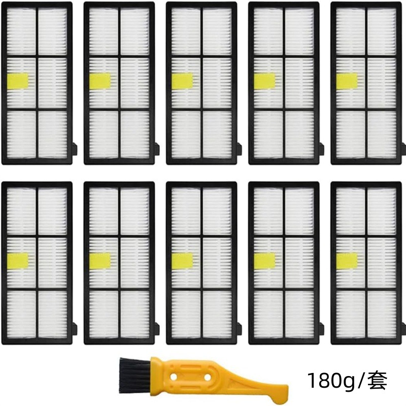 Ersatzteilset Für Irobot Roomba 8/9 Serie Saugroboter, 11-teiliges Set (10 Filter + 1 Reinigungsbürste)