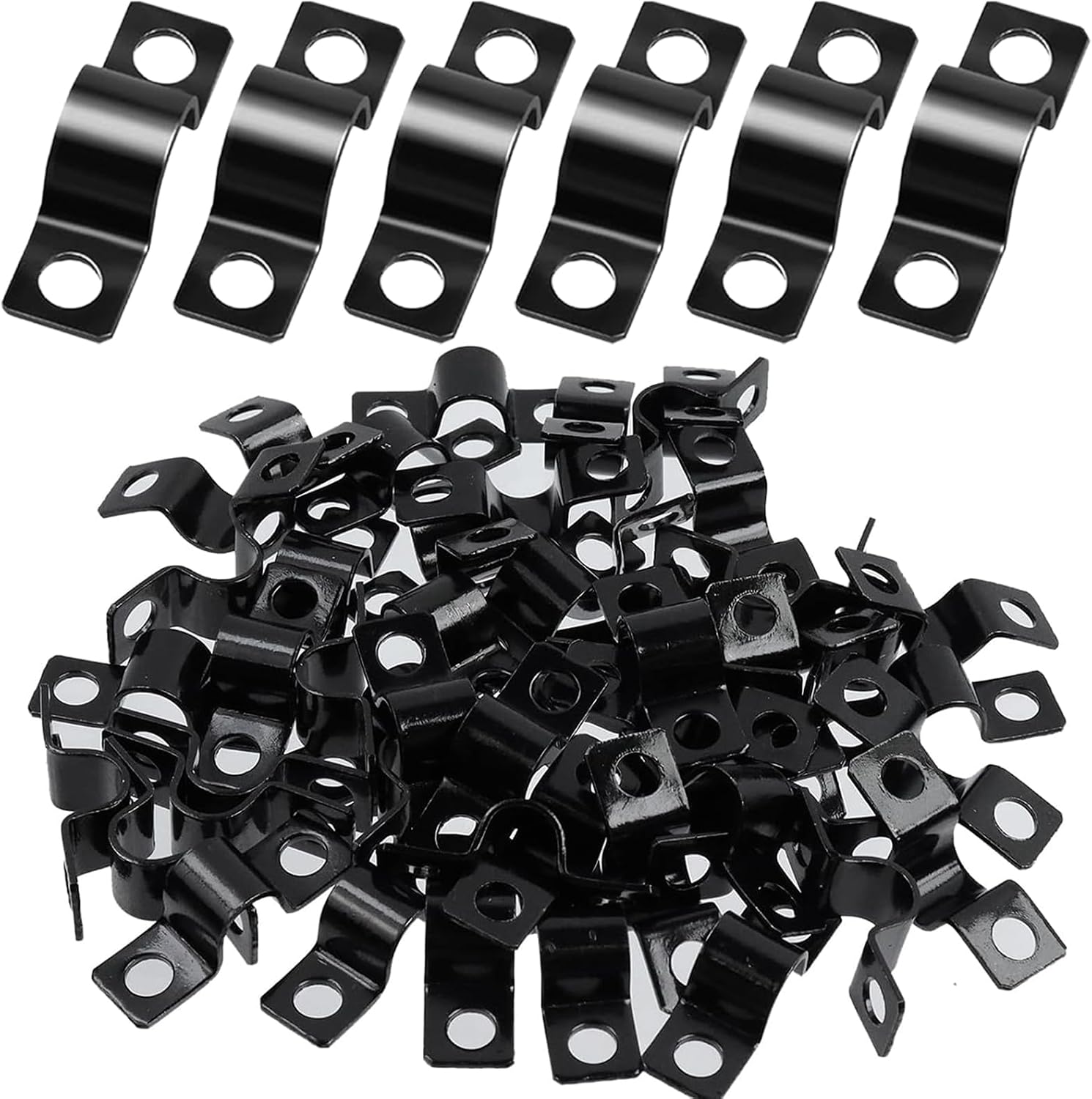 60er-packung U-förmige Rohrschellen, Hochleistungs-metallzaunbefestigungen (6 Mm)