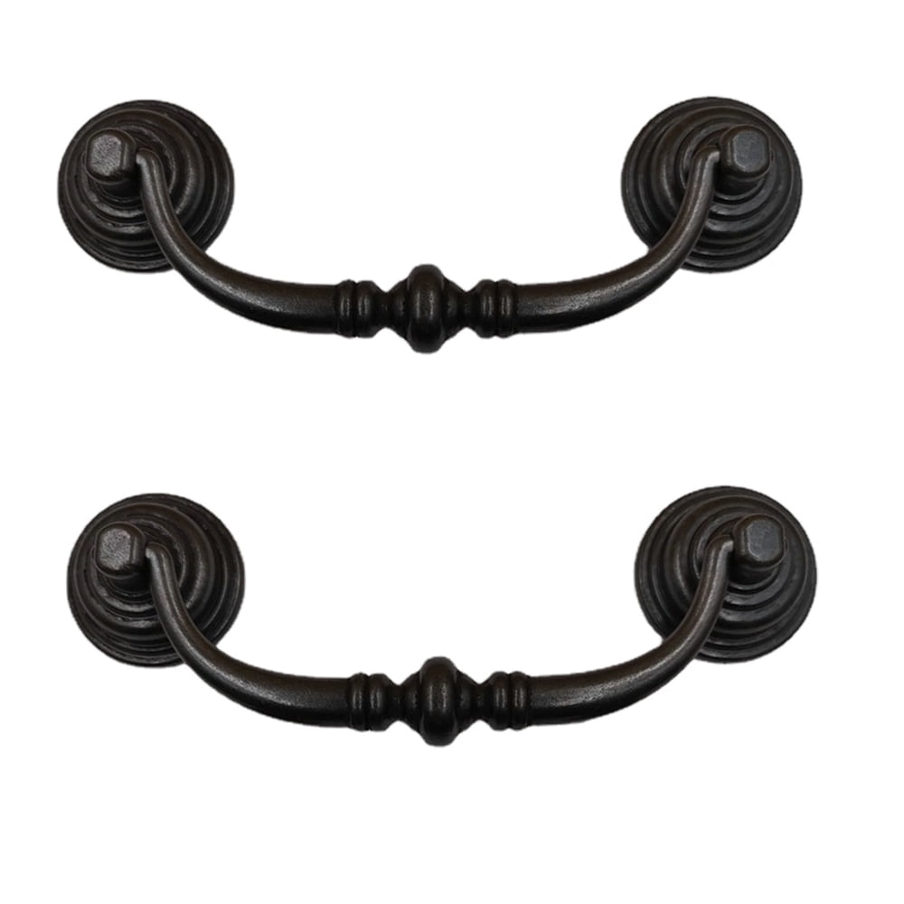 2-teiliges Set Retro-schubladengriffe Für Schminktisch, Wohnschrank, Schreibtisch Und Eisen (schwarz)