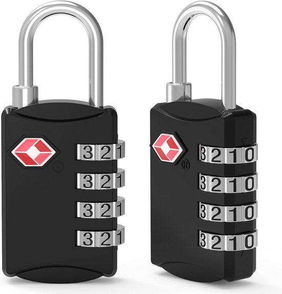Gepäckschlösser – [neue Version] [2er-pack] 4-stelliges Sicherheitsschloss – Gepäckschloss – Zahlenschloss – Codeschloss Für Koffer