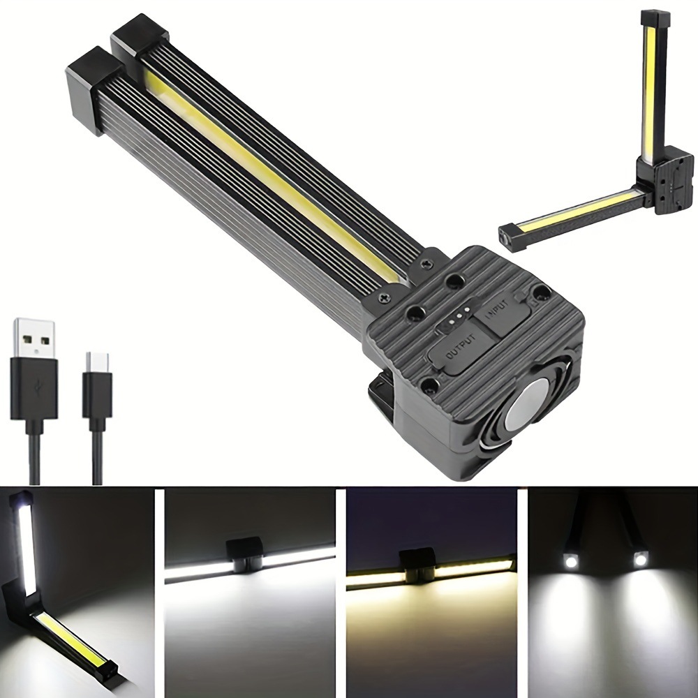 Multifunktionale, Wiederaufladbare Arbeitsleuchte, Led-inspektionsleuchte, Faltbar, Magnetische Auto-taschenlampe, Reparaturzeltleuchte