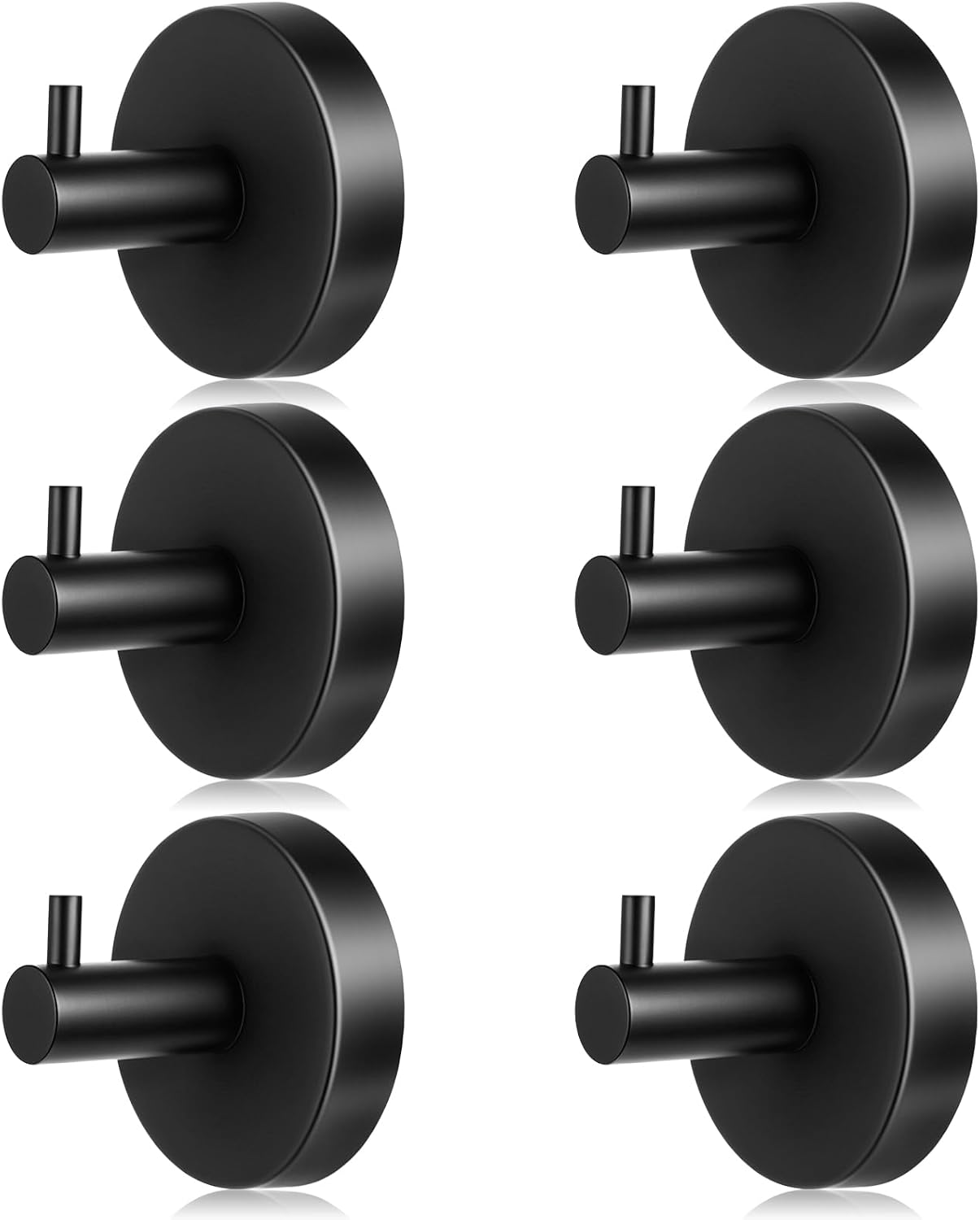 6er-pack Robuste Wandhaken Mit Vakuumsaugnäpfen Aus Edelstahl 304 (schwarz).