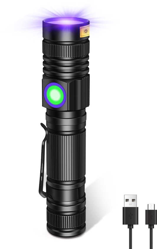 Wiederaufladbare 395-nm-uv-taschenlampe – Kompakte Schwarzlichtlampe Für Resin- Und Nagelkunst – Inklusive Uv-schutzbrille – Multifunktionale Detektionsleuchte