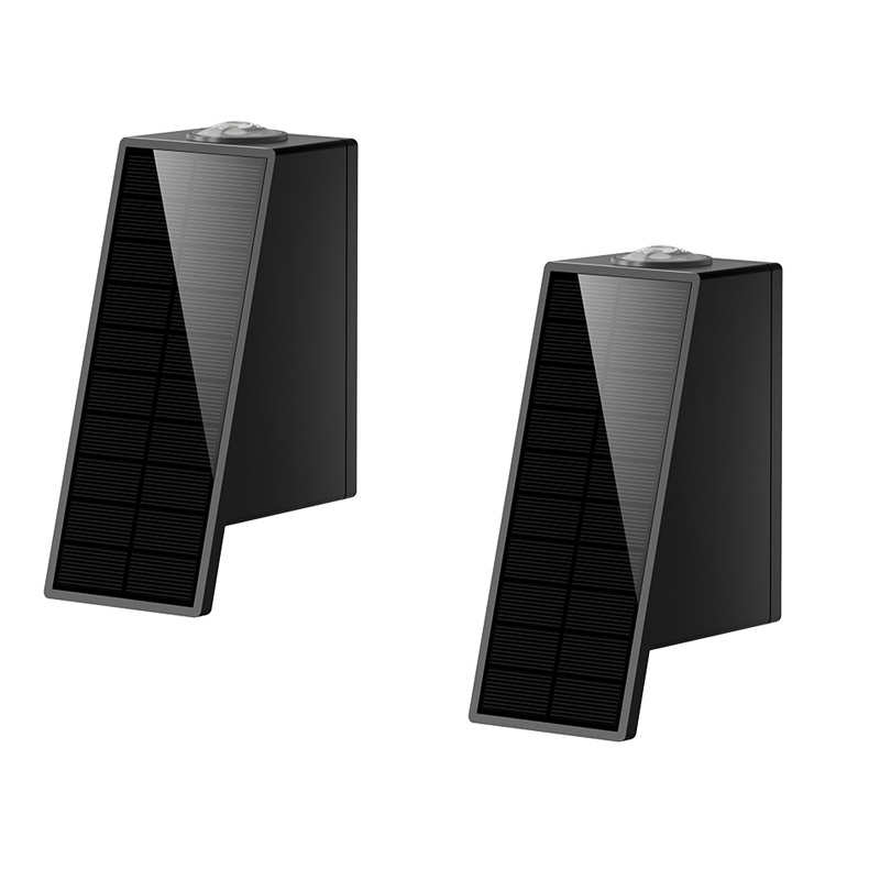 2-teilige Solar-wandleuchte Für Den Innen- Und Außenbereich, Hofleuchte, Dekorativer Gartenstrahler, Solar-wandfluter Für Den Außenbereich, Warmes Licht.