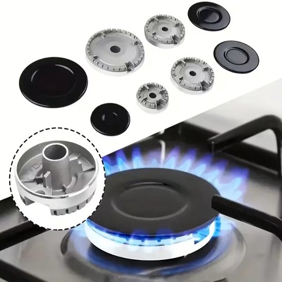 Gaskochfeld-abdeckungsset – 4-teilig Oder 8-teilig – Ersatz-kochfeldabdeckungen In Verschiedenen Größen – Geeignet Für Gaskochfelder