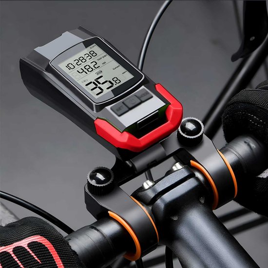 Wiederaufladbarer Led-fahrradscheinwerfer Per Usb – 800 Lm/hupe/tachometer