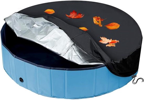 Runde Poolabdeckung – Wasserdichte Abdeckung – Schützt Den Pool – Wasser- Und Staubdicht – 160 X 30 Cm – Schwarz