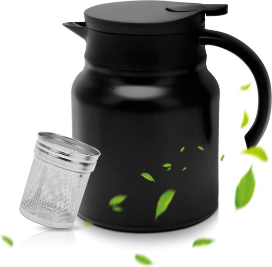 Stilvolle Und Praktische Thermoskanne Mit Tee-einsatz, Geeignet Für Kaffee Und Tee, 1 Liter