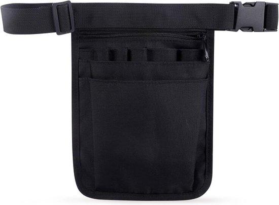 Robuste Arbeitsgürteltasche – Multifunktionale Tasche Mit Vielen Fächern Für Medizinisches Fachpersonal Und Einzelhandelsmitarbeiter – Schwarz