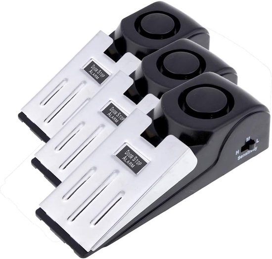 Sicherheitstürstopper, 3er-pack, Keilförmige Türstopper Mit Alarm, Können Türen Blockieren, Geeignet Für Reisen Und Die Sicherheit Zu Hause, 120 Dezibel Alarm.