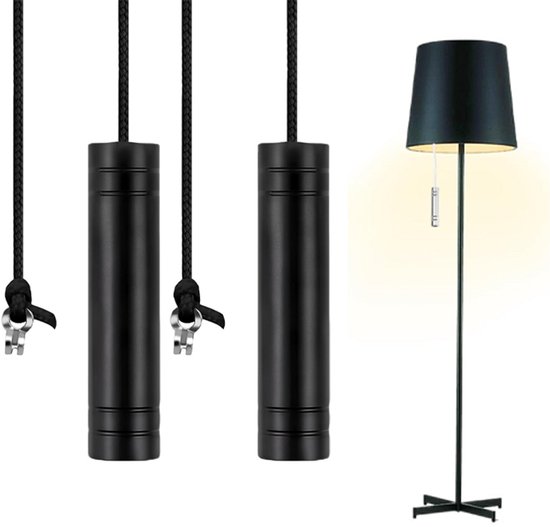 2er-pack Badezimmer-lichtschalter Mit Zugschnur (1,5 M, Schwarz), Universelle Metallzugkette Für Ventilatoren Und Jalousien.