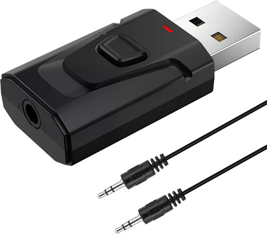 Bluetooth-adapter – Kabelloses Audio – Musikstreaming – 4-in-1-funktion – 15 Meter Reichweite – Schwarz
