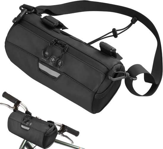 Wasserdichte Lenkertasche Mit Reflektoren, Schultergurt, 2 L