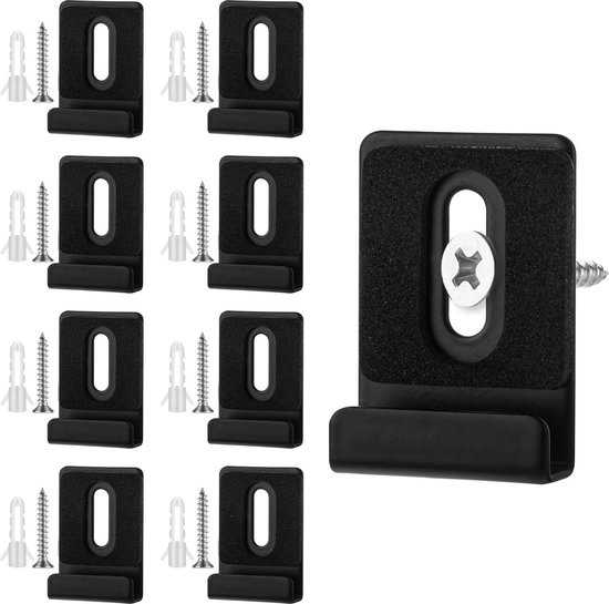 Spiegelhalterungsclip - Edelstahl 304 - Rahmenlose Spiegelhalterung - Robuste Klemme - Schranktür - Werbetafeldisplay - Schwarz.