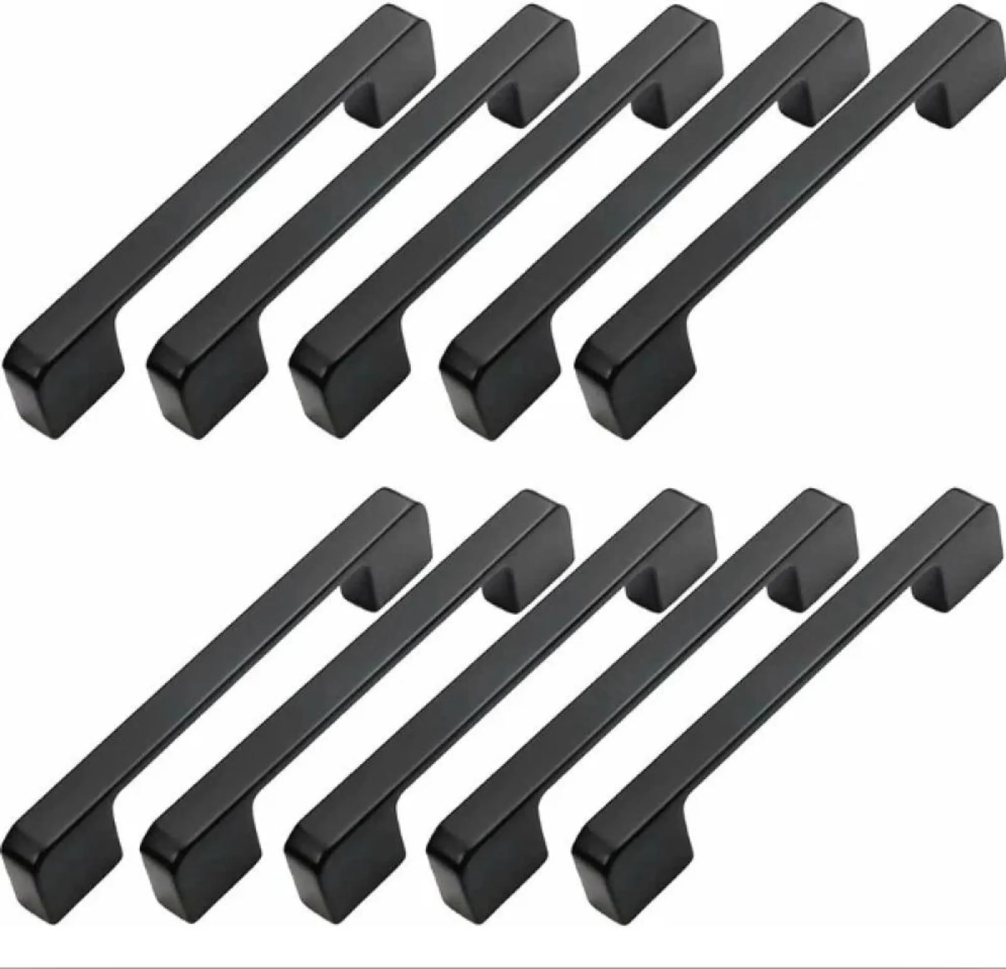 10 Schrankgriffe, 128 Mm Lochabstand – Schwarze Küchentürgriffe Mit Schrauben, Geeignet Für Schrankgriffstangen, Kleiderschrank- Und Schranktürgriffe