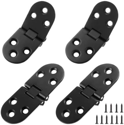 4-teiliges, Robustes Scharnierset Für Klapptische, Schwarzes Nähmaschinen-klappscharnier, Scharnier Für Serviertabletts Aus Zinklegierung Und Türen (3,1 X 1,2 Zoll)