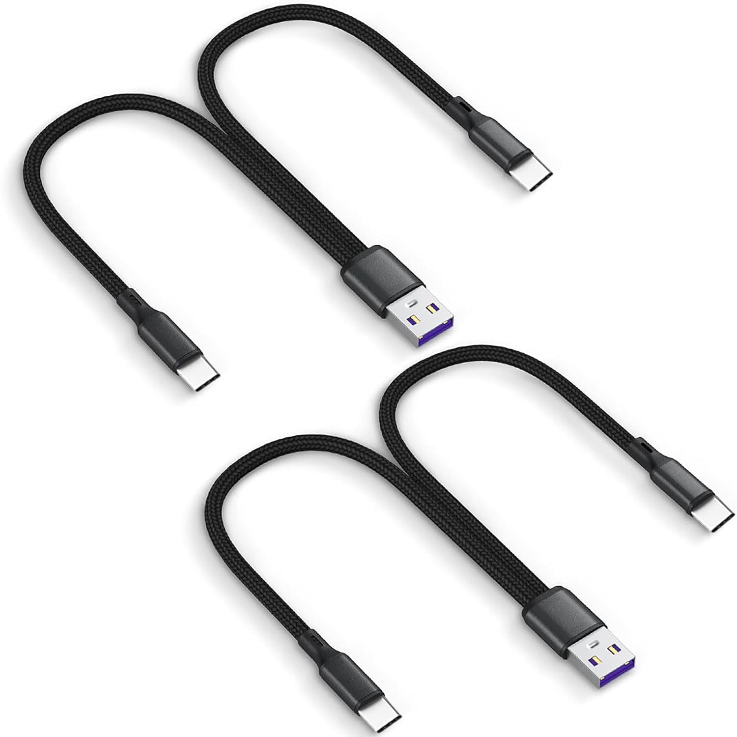 2-teiliges Multifunktions-usb-c-datenkabel (ca. 1,2 M), 2-in-1-usb-c-ladekabel, Dual-usb-c-splitter, Nylon, Usb-a Auf Dual-c