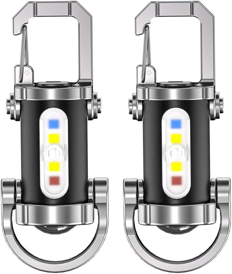 Superhelle Mini-schlüsselanhänger-taschenlampe – Tragbare, Aufladbare Led-lampe (usb Typ C) – Wasserabweisendes Design – Mehrere Lichtmodi