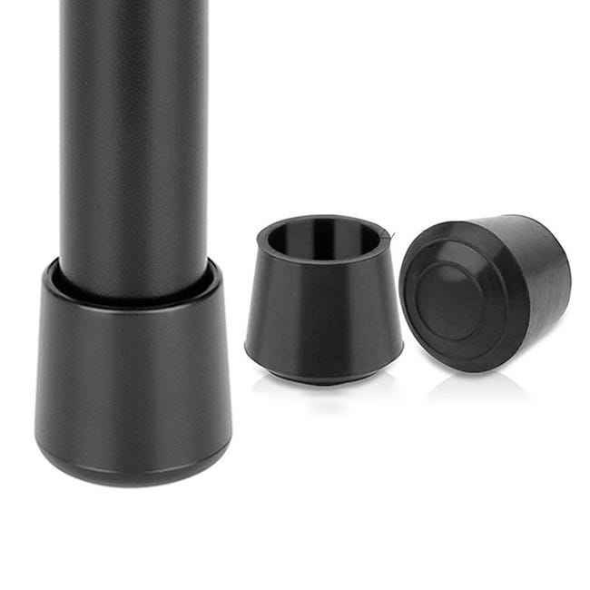 16 Gummifüße - Geeignet Für Tisch-, Stuhl- Und Möbelbeine, 20 Mm, Schwarz.