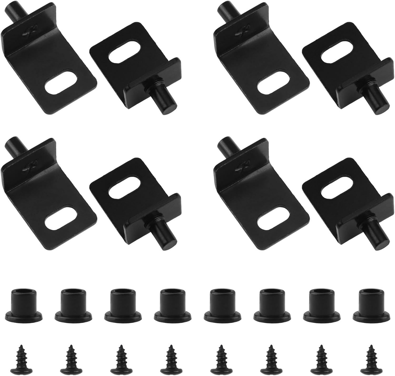 4-punkt-scharniere, Verdeckte Drehtürscharniere, Hochbelastbare Drehtürscharniere, Geeignet Für Schrank- Und Holzmöbeltüren (schwarz).