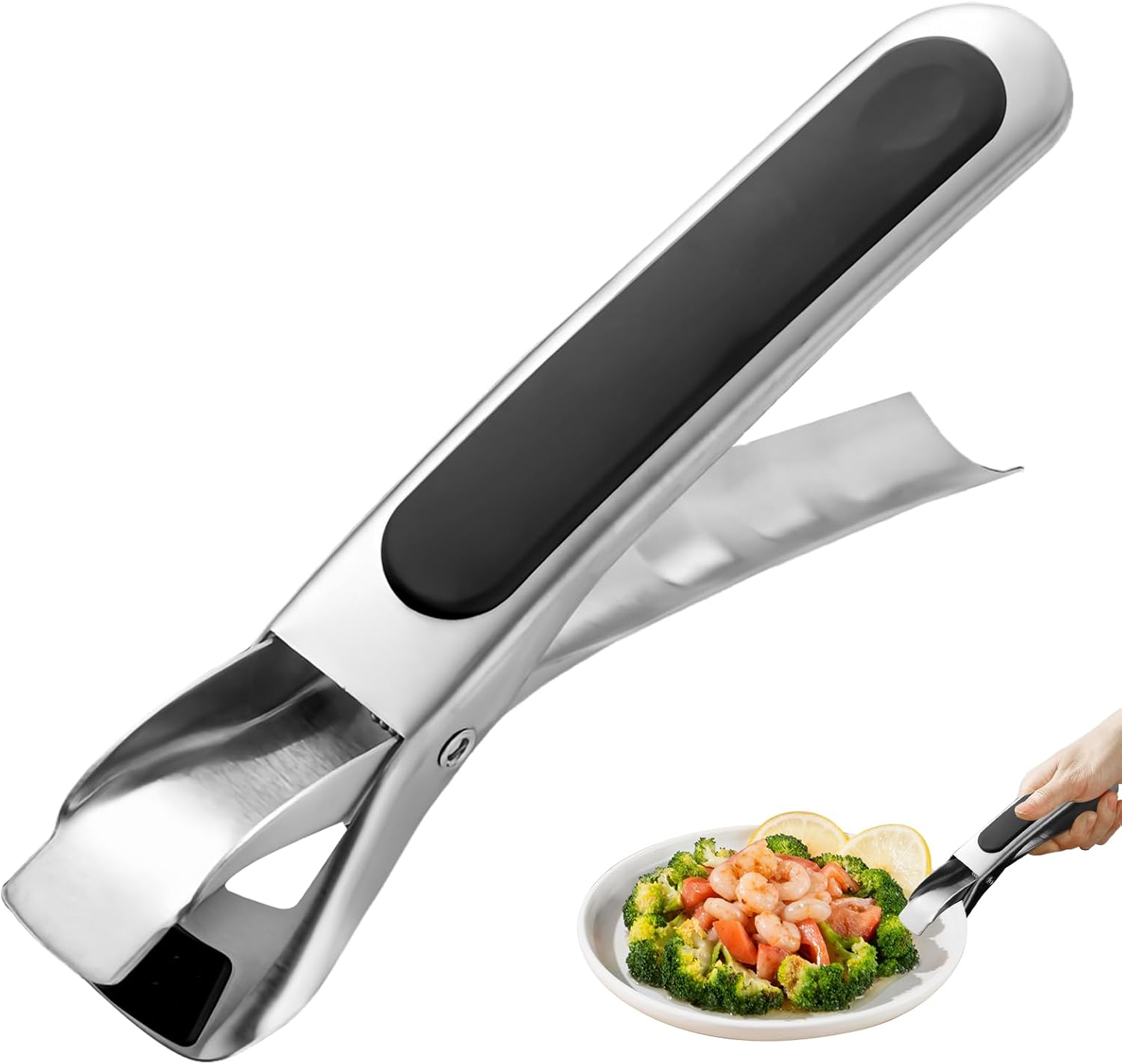 4-teiliger Anti-rutsch-tellerclip, Hitzeschutz Für Backofen, Pizzateller, Geschirr, Heißluftfritteuse, Heißwasserclip, Edelstahl-hebetopfclip (schwarz)