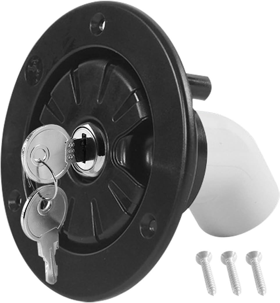Wassertankdeckel Für Wohnmobile, Abschließbarer Wassereinlassdeckel, Einfach Zu Montieren, Geeignet Für Wohnmobile (schwarz).