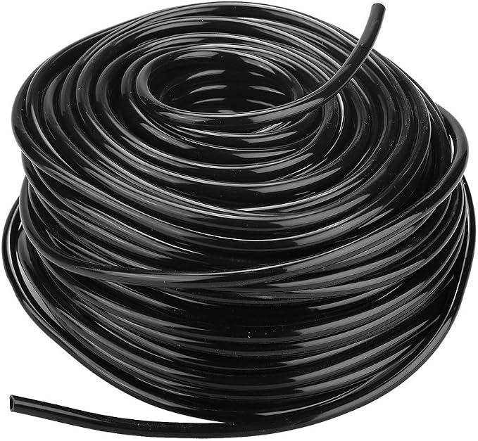 Schwarzer Pvc-gartenbewässerungsschlauch, Strapazierfähiger, Flexibler Wasserschlauch, Tropfbewässerungsschlauch, Zur Bewässerung Von Landwirtschaftlichen Rasenflächen Und Gärten (20 Meter)