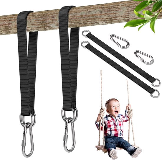 Hängemattengurt Mit Karabiner Und D-ring, 50 Cm X 25 Mm Baumschaukel-aufhängegurte.