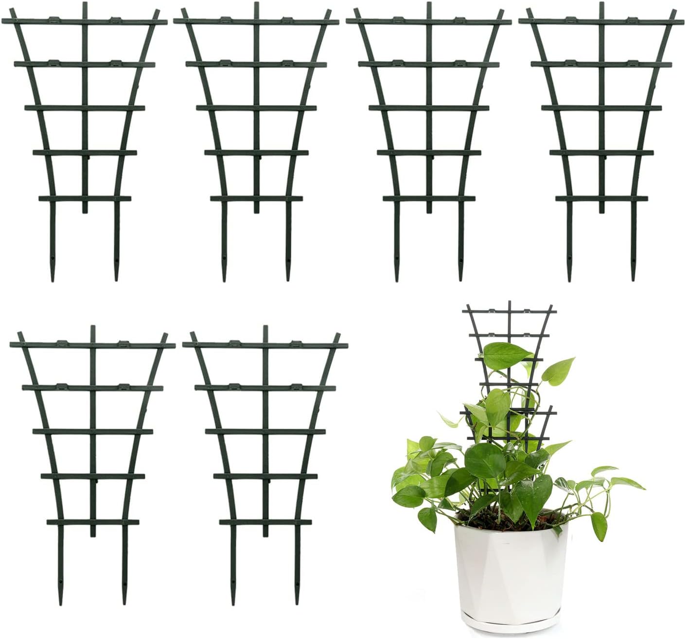 Zimmerpflanzenregal - 6 Stapelbare Pflanzenregale - Zimmerkletterpflanzen - Kleines Rankgitter - Topfpflanzen - Kunststoff-rankgitter - Zimmerpflanzen Hoya Und Pothos.