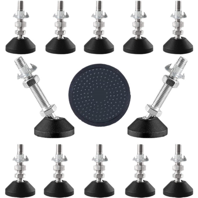 12 Verstellbare Tischbeine – Abmessungen M8 X 50 X 50 Mm – Tragkraft 450 Kg – Höhenverstellbare Möbelbeine – Fußdurchmesser 80