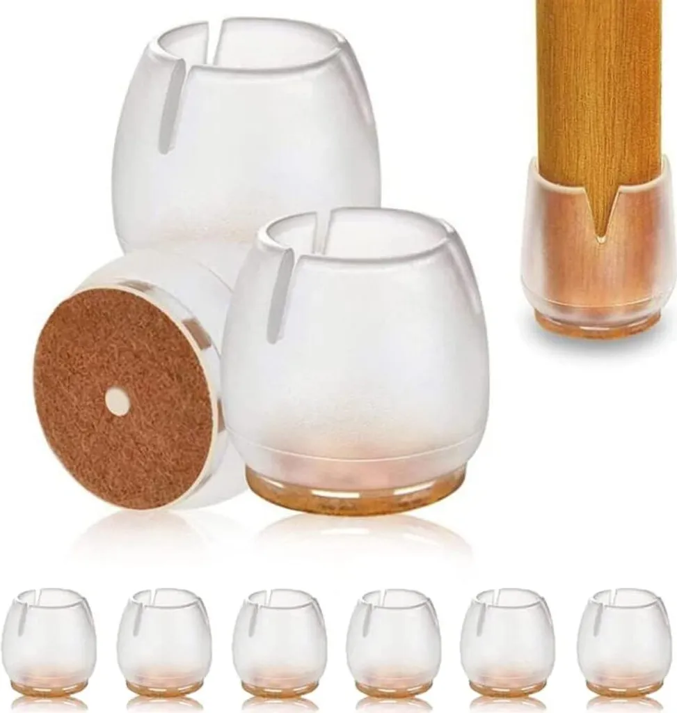 24er-packung Runde Silikon-bodenschoner Für Stuhlbeine (25-30 Mm) Und Möbelfüße Verhindern Kratzer