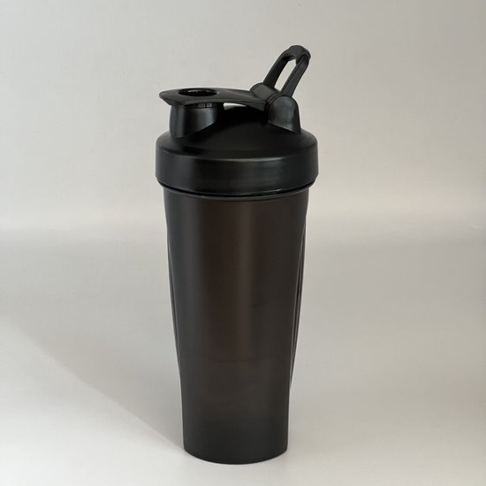 Transparenter Protein-shaker-becher (600 Ml) Mit Edelstahl-mixkugel, Skala Und Auslaufsicherem Design.
