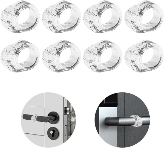 8 Türstopper, Können Als Tür- Und Fensterstopper Verwendet Werden, Geeignet Für Türgriffe, Aus Pvc, Geeignet Für Innentüren.