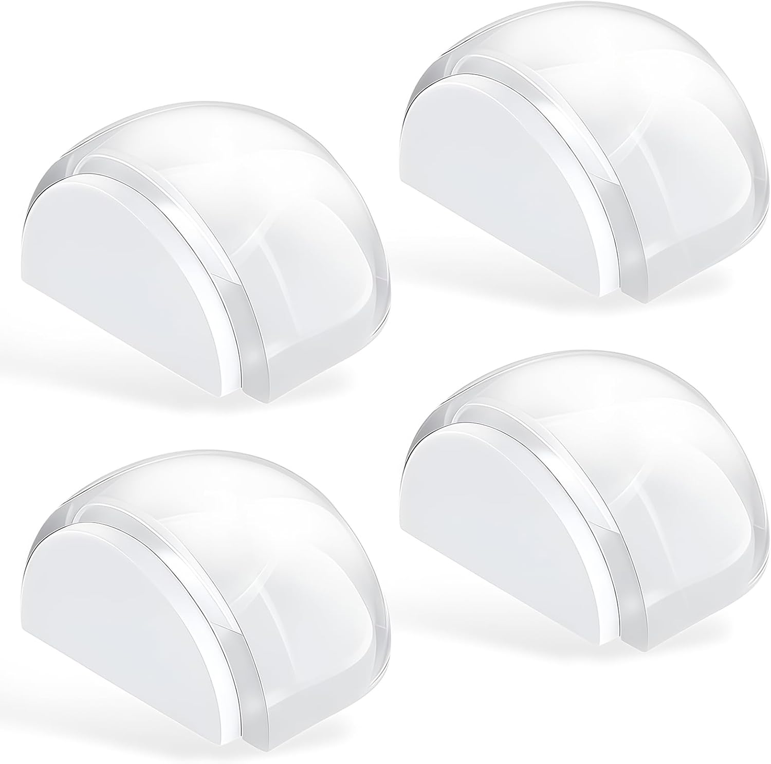 Vierteiliges Set Transparenter Türstopper, Selbstklebend Und Ohne Bohren Anzubringen, Schützt Wände Und Böden, Für Büros, Wohnungen Und Möbel, Langlebig Und Geräuscharm.