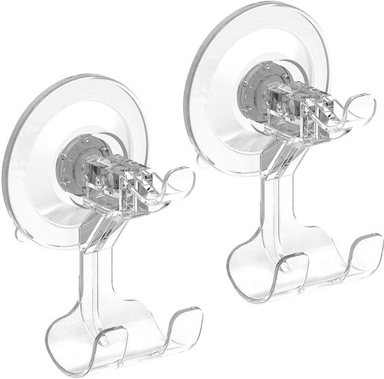 Transparente Saugnapfhaken, 2er-pack, Für Dusche/küche/badezimmer/glas, Tragkraft Bis Zu 3 Kg