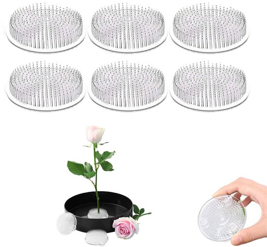 6-teiliges Set Runder Saugnäpfe Für Blumenarrangements, Transparent, Wasserdicht, Für Einfaches Blumenarrangieren, Drei Saugnäpfe, Transparent