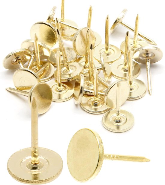 150-teiliges Set Aus Großen Goldenen Reißzwecken Und Clips (11 X 17 Mm)