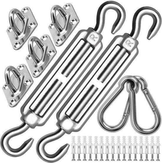 Sonnensegel-montageset, M8 Schwerlast, Edelstahl 304, Für Dreieckige Und Quadratische Gartensegel