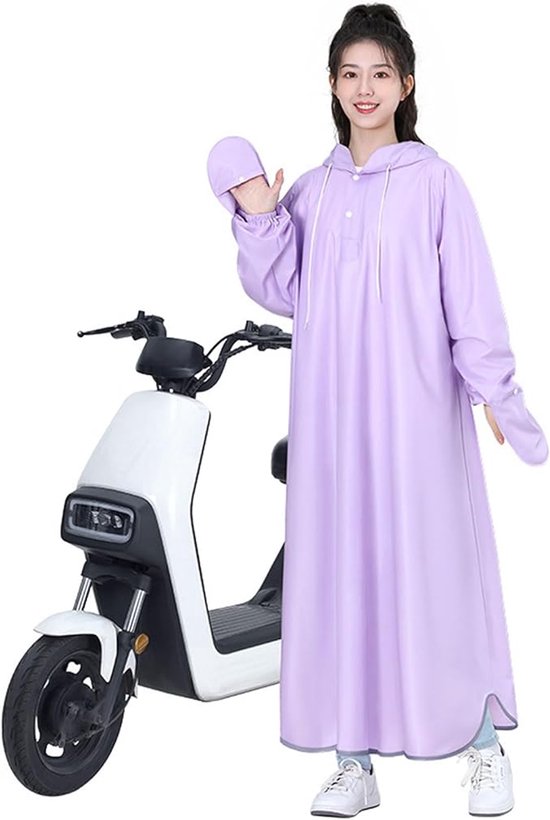 Regenmantel Für E-bikes Und Motorräder, Wasserdicht, Wiederverwendbar, Outdoor-poncho Mit Abnehmbarer Krempe, Größe 4xl (160–170 Cm)