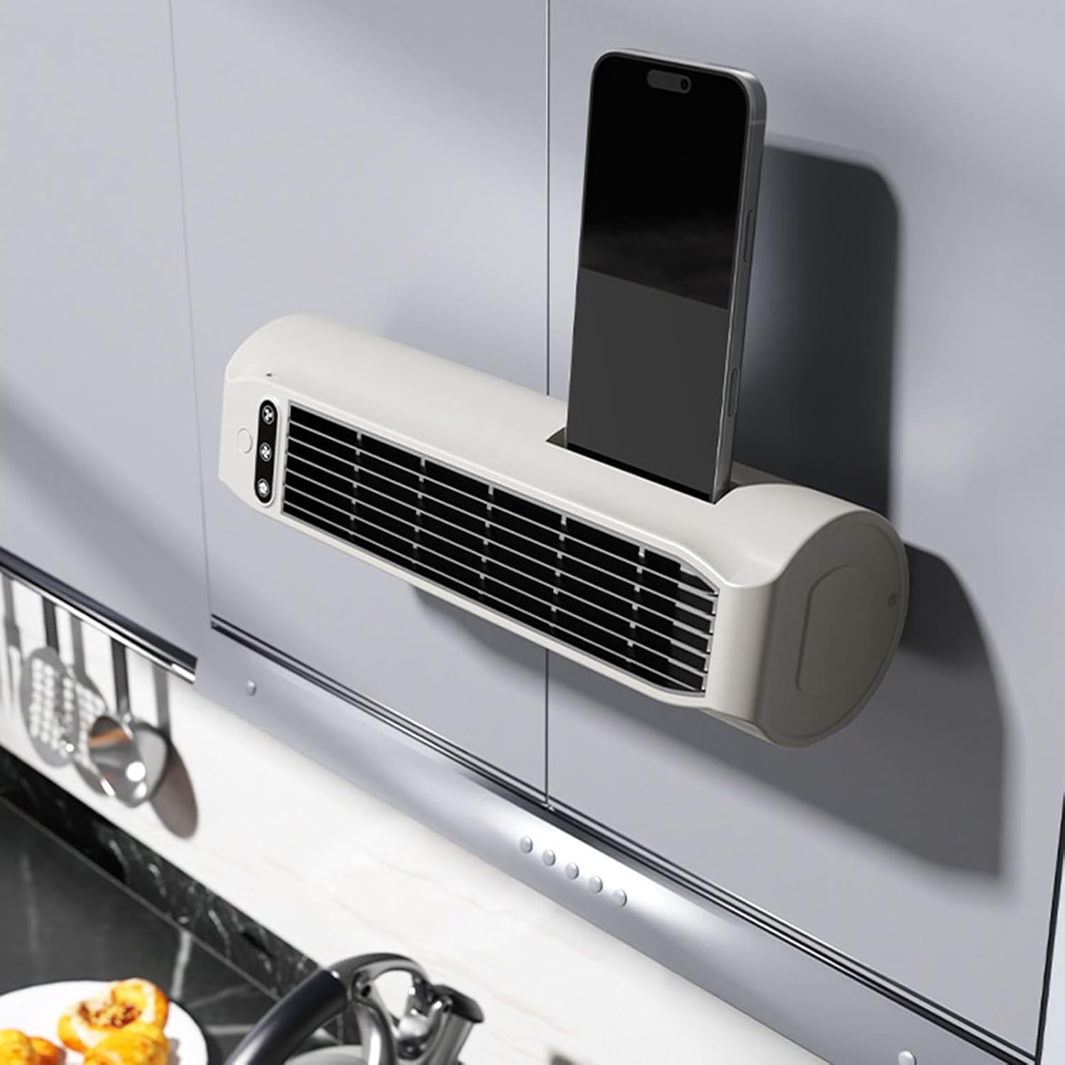 Kleiner Turmventilator Mit Handyhalterung – Persönlicher Ventilator Fürs Bett – Studenten – Zuhause – Wohnung – Arbeitszimmer – Schlafzimmer – Wohnzimmer – Reisen – Camping