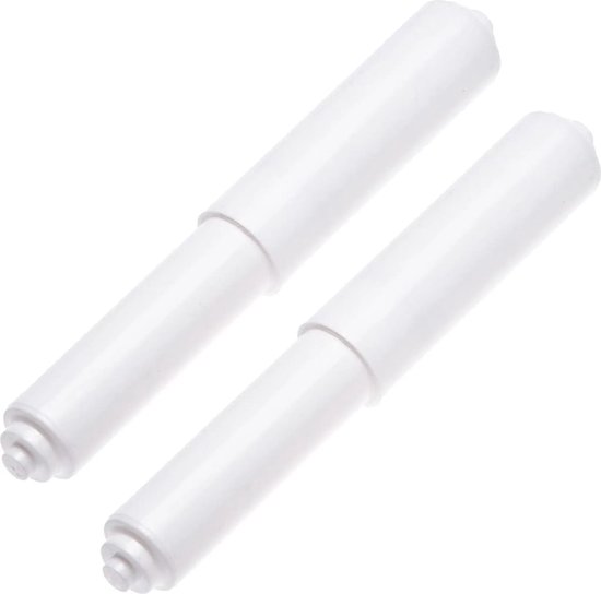 Toilettenpapierrollenhalter – Aufbewahrung Fürs Badezimmer – Verstellbare Feder – 2er-pack – Weiß